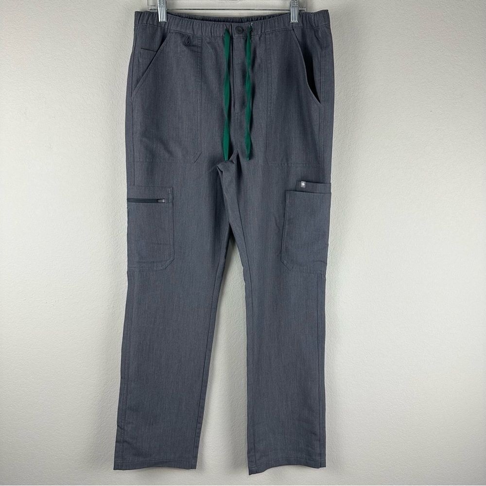 Figs Men’s Graphite Gray Cairo Cargo Medical Nursing Scrub Pants Size Large